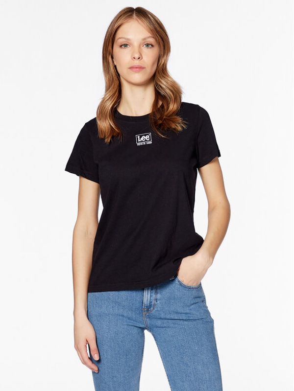 Lee Lee T-shirt L49EEH01 112333682 Crna Relaxed Fit
