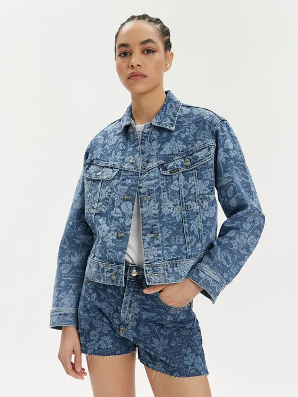 Lee Lee Traper jakna Rider 112349588 Plava Slim Fit