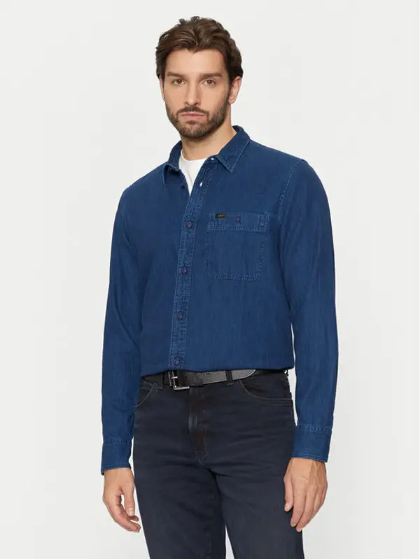 Lee Lee traper košulja Leesure 112355712 Plava Regular Fit