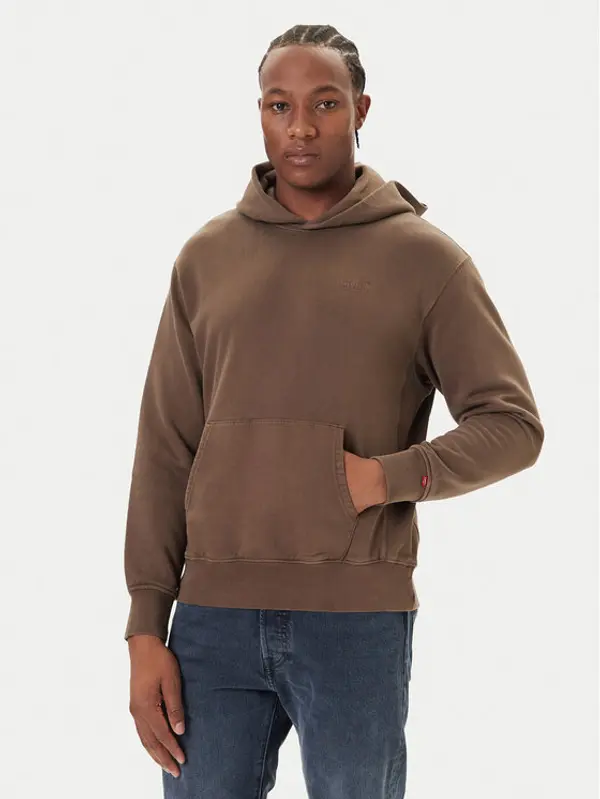 Levi's® Levi's® Majica dugih rukava Authentic A8435-0033 Smeđa Relaxed Fit