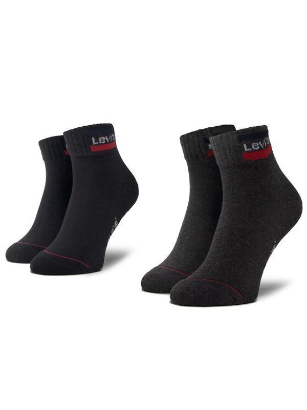 Levi's® Levi's® Set od 2 para unisex niskih čarapa 37157-0148 Crna