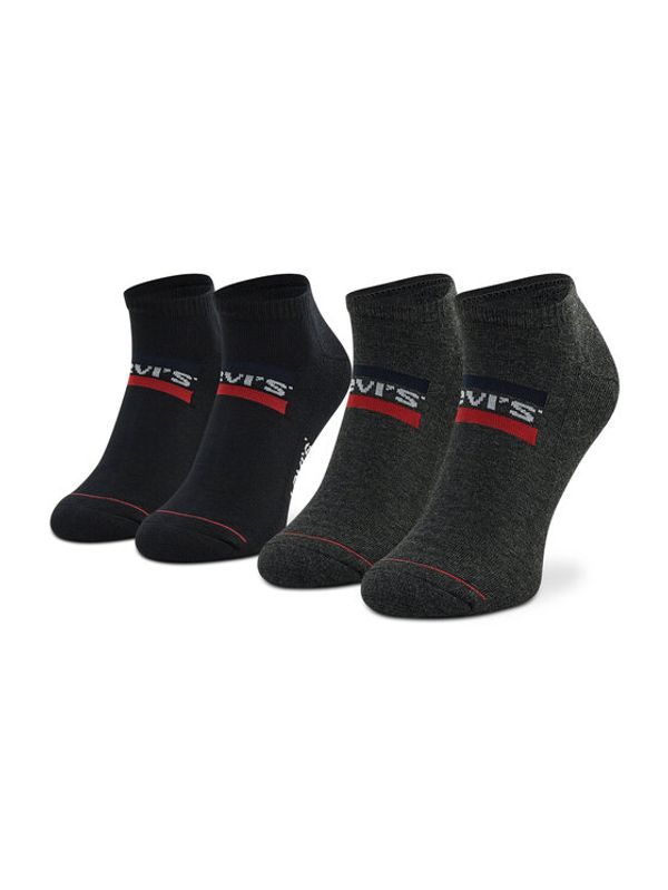 Levi's® Levi's® Set od 2 para unisex niskih čarapa 701219507 Crna