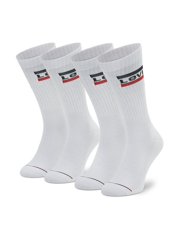 Levi's® Levi's® Set od 2 para unisex visokih čarapa 902012001 Bijela
