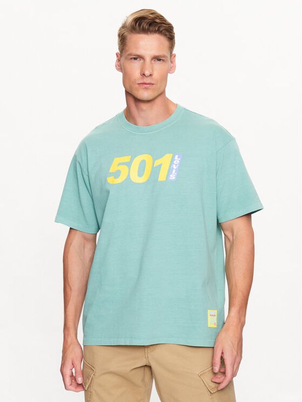 Levi's® Levi's® T-shirt 501 Logo 87373-0084 Zelena Vintage Fit