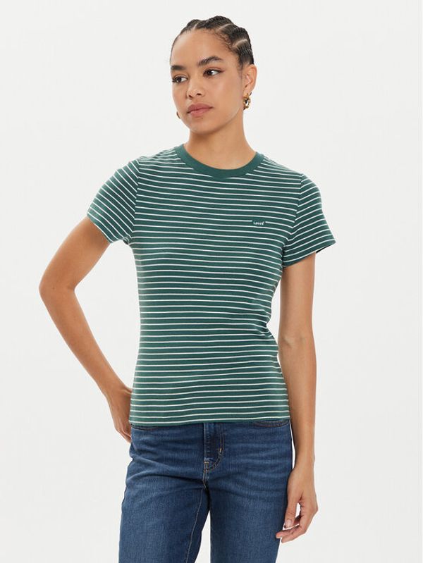 Levi's® Levi's® T-shirt Essential Housemark 000KK-0004 Zelena Slim Fit