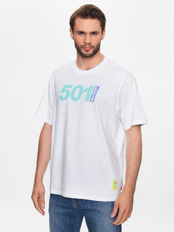 Levi's® Levi's® T-shirt Graphic 501 87373-0062 Bijela Vintage Fit