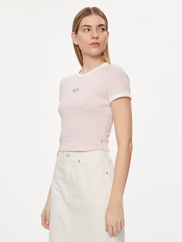 Levi's® Levi's® T-shirt Graphic Ringer A3523-0060 Ružičasta Slim Fit