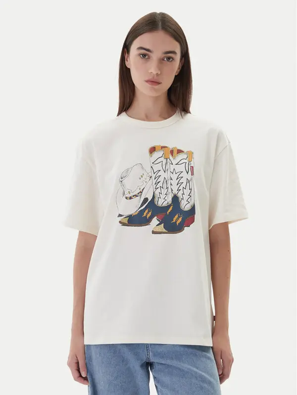 Levi's® Levi's® T-shirt Graphic Tabor 001MX-0007 Écru Regular Fit