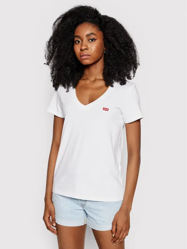 Levi's Levi's® T-shirt Perfect V-Neck Tee 85341-0002 Bijela Regular Fit