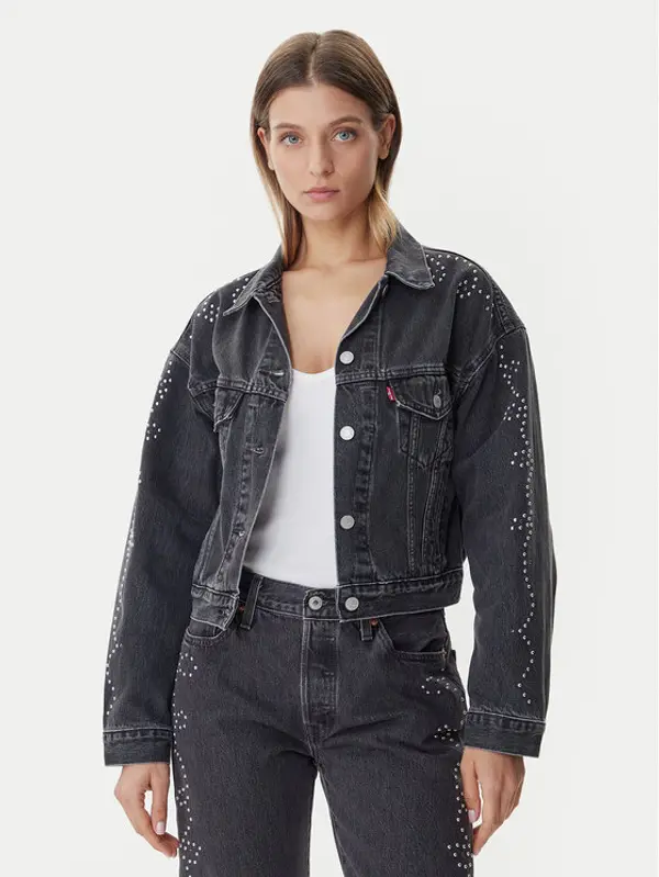 Levi's® Levi's® Traper jakna 90s Trucker A9456-0003 Crna Relaxed Fit