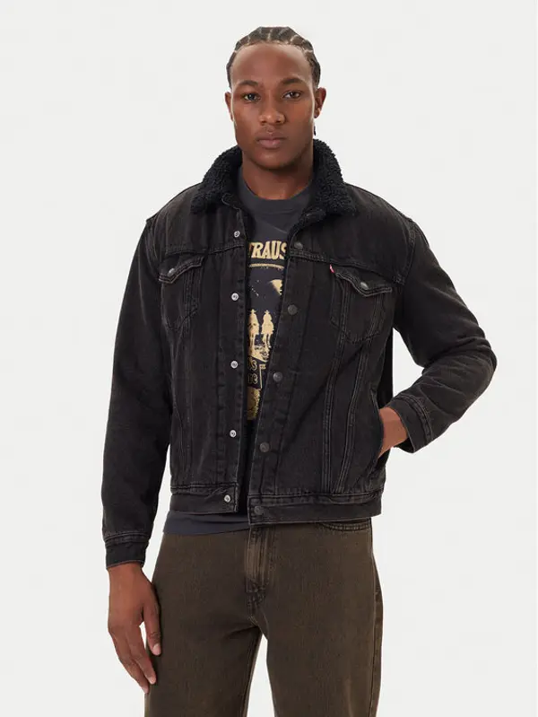Levi's Levi's® Traper jakna Type III Sherpa 16365-0291 Crna Regular Fit
