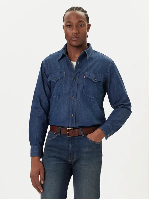 Levi's® Levi's® traper košulja Western A1919-0061 Tamnoplava Relaxed Fit