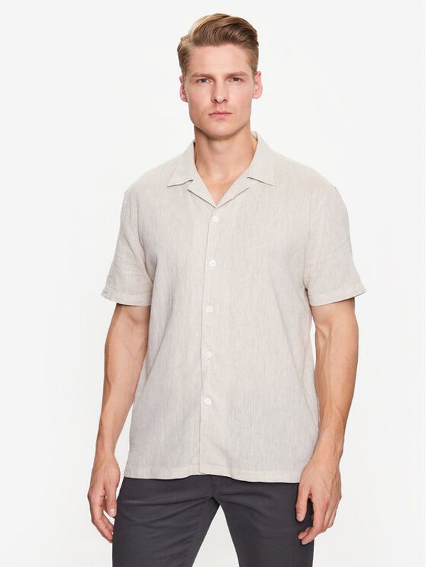 Lindbergh Lindbergh Košulja 30-203319 Bež Relaxed Fit