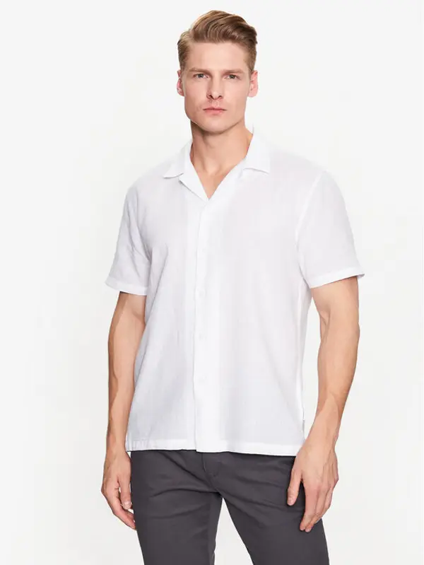 lindbergh Lindbergh Košulja 30-203319 Bijela Relaxed Fit