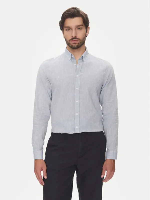 lindbergh Lindbergh Košulja 30-203344B Svijetloplava Relaxed Fit