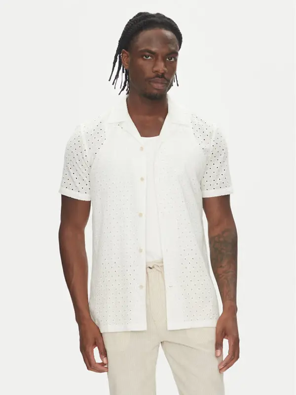 lindbergh Lindbergh Košulja 30-203569 Bijela Relaxed Fit