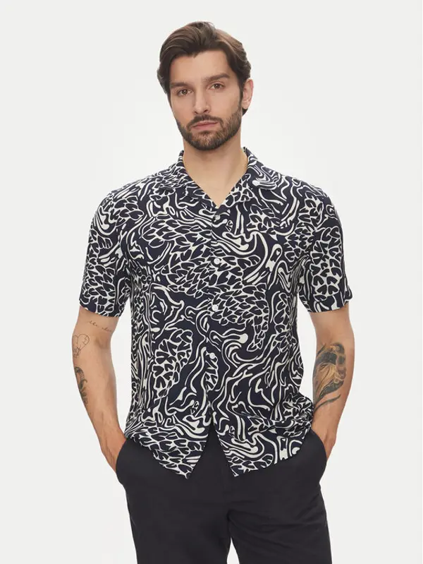 lindbergh Lindbergh Košulja 30-203717 Tamnoplava Relaxed Fit