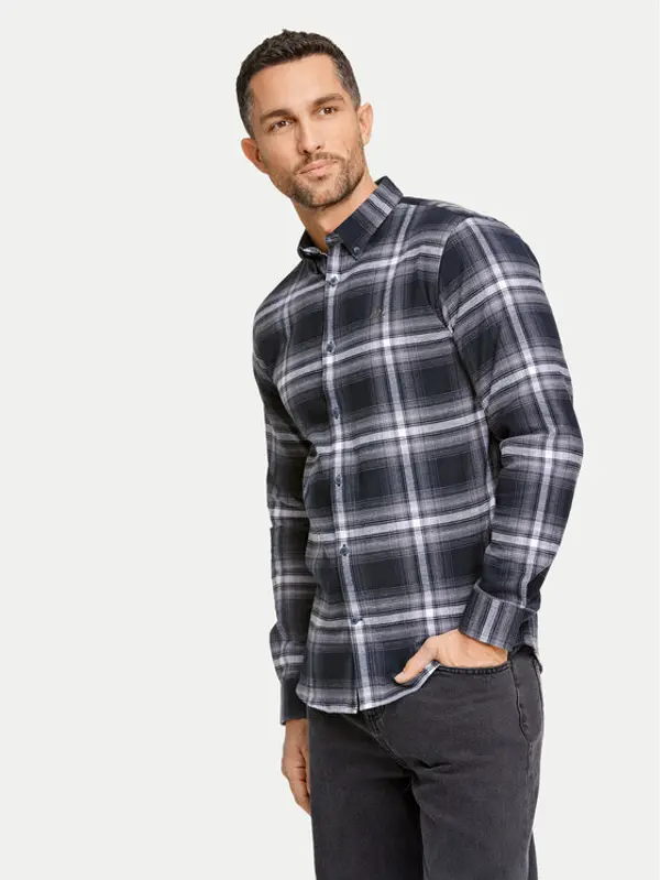 lindbergh Lindbergh Košulja 30-225054 Siva Relaxed Fit