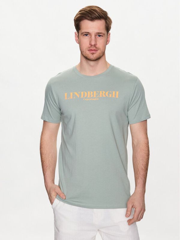 Lindbergh Lindbergh T-shirt 30-400222 Zelena Relaxed Fit