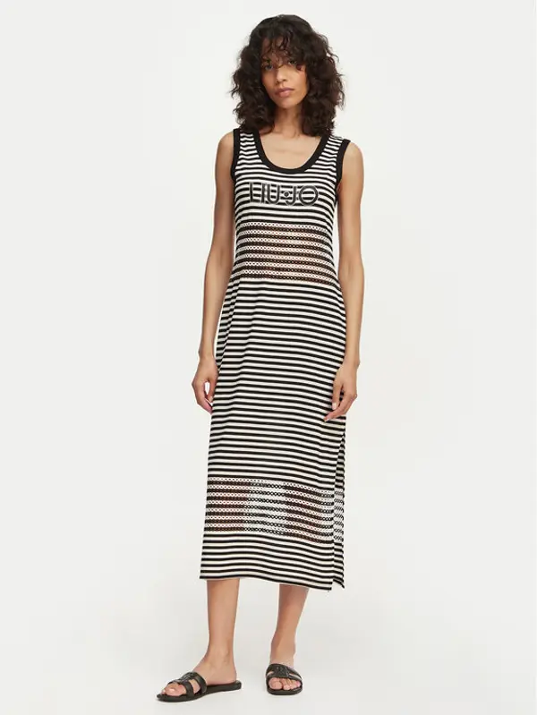 Liu Jo Beachwear Liu Jo Beachwear Ljetna haljina VA6198 J3908 Crna Slim Fit