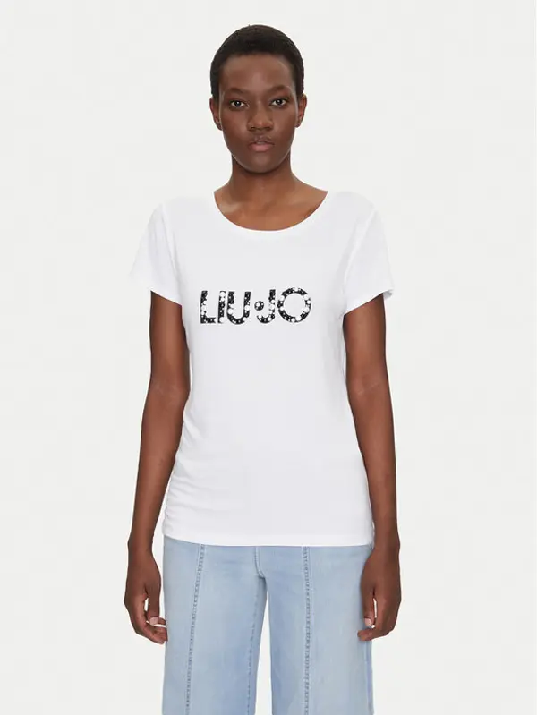 Liu Jo Beachwear Liu Jo Beachwear T-shirt VA5156 JS360 Bijela Regular Fit