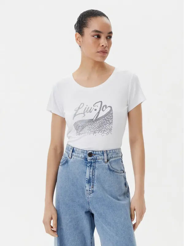 Liu Jo Beachwear Liu Jo Beachwear T-shirt VA5157 JS360 Bijela Regular Fit