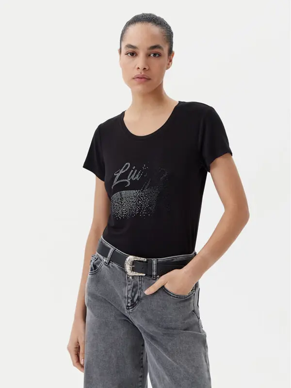 Liu Jo Beachwear Liu Jo Beachwear T-shirt VA5157 JS360 Crna Regular Fit