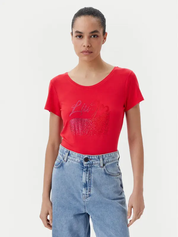 Liu Jo Beachwear Liu Jo Beachwear T-shirt VA5157 JS360 Crvena Regular Fit