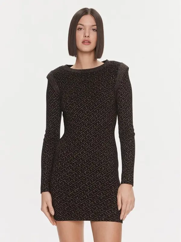 Liu Jo Liu Jo Džemper haljina MF3171 MA49I Crna Slim Fit