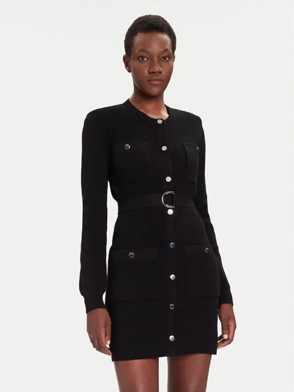 Liu Jo Liu Jo Džemper haljina MF5371 MS99E Crna Slim Fit