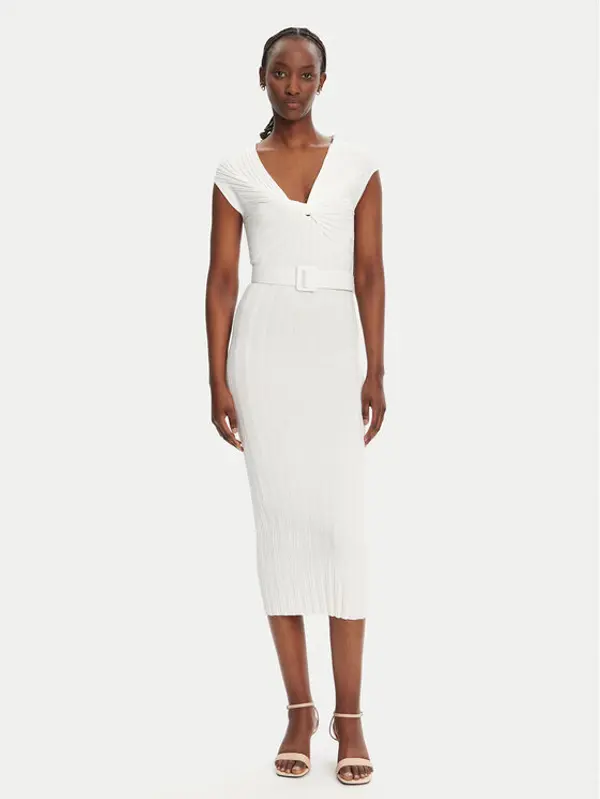 Liu Jo Liu Jo Džemper haljina WA5365 MS55N Bijela Slim Fit