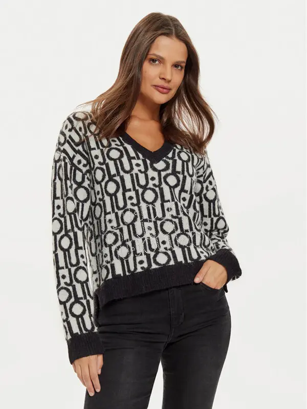 Liu Jo Liu Jo Džemper WF4436 MA30P Bijela Regular Fit