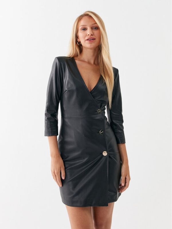 Liu Jo Liu Jo Haljina od imitacije kože CF3031 E0624 Crna Slim Fit