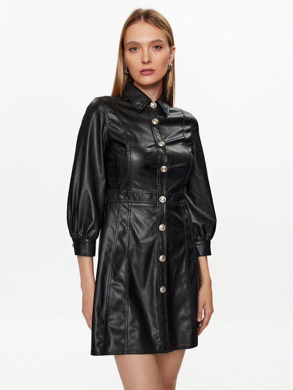 Liu Jo Liu Jo Haljina od imitacije kože MF3042 E0392 Crna Regular Fit