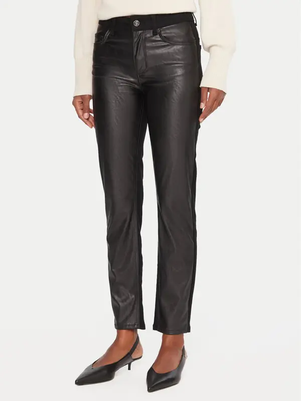 Liu Jo Liu Jo Hlače od imitacije kože UF5035 E0747 Crna Skinny Fit