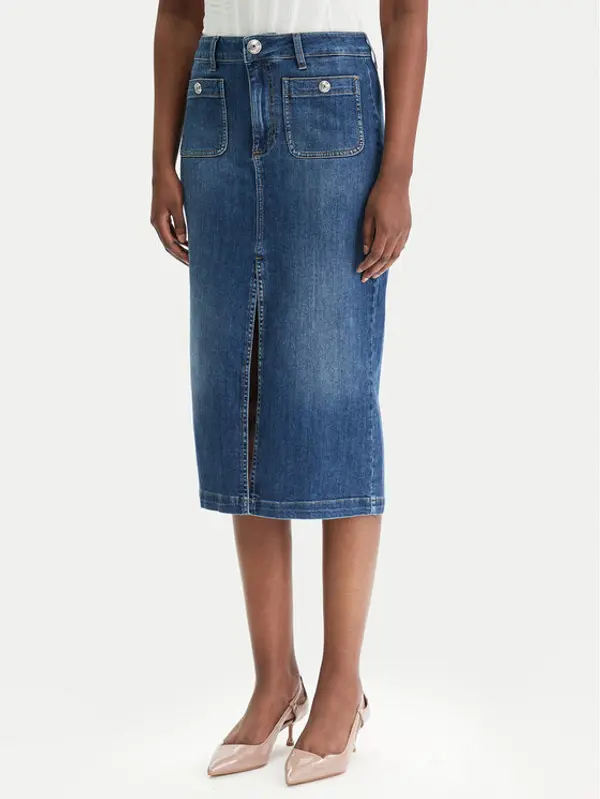 Liu Jo Liu Jo Jeans suknja UA6259 D0275 Plava Regular Fit