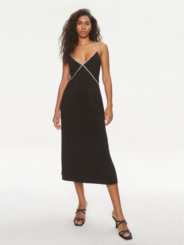 Liu Jo Liu Jo Koktel haljina CA4183 TS058 Crna Regular Fit