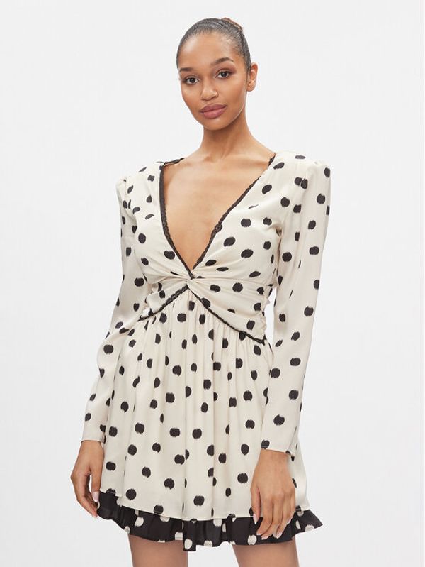 Liu Jo Liu Jo Koktel haljina CA4266 TS059 Écru Regular Fit