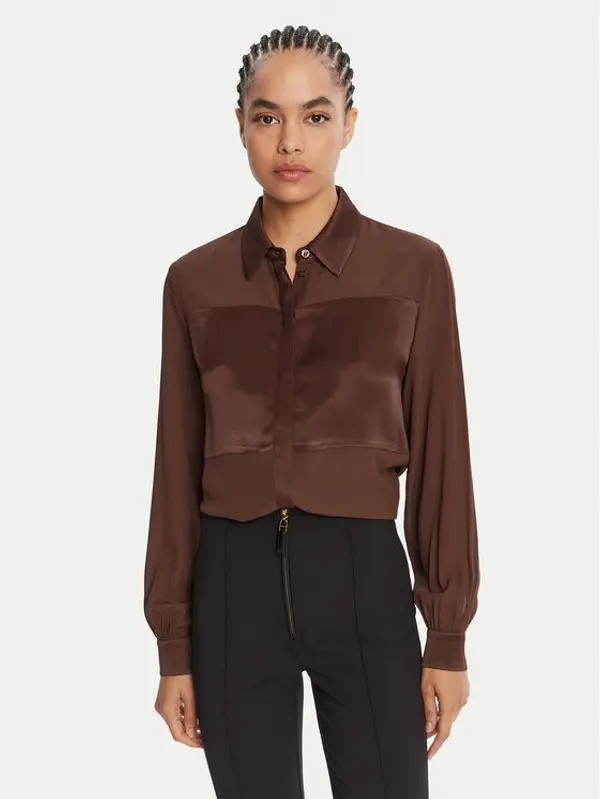 Liu Jo Liu Jo Košulja MF5106 T2578 Smeđa Regular Fit