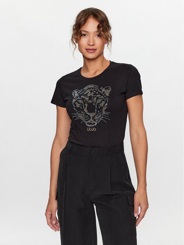 Liu Jo Liu Jo Majica MF3243 JS923 Crna Regular Fit