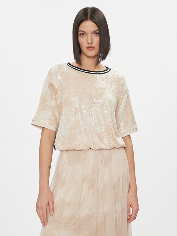 Liu Jo Liu Jo Majica TA4060 J4623 Bež Regular Fit