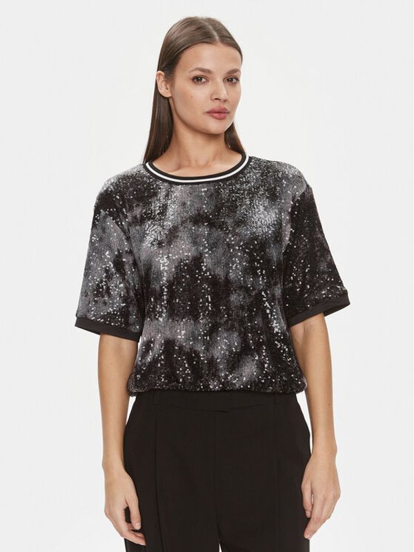 Liu Jo Liu Jo Majica TA4060 J4623 Crna Regular Fit