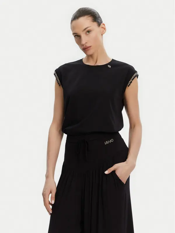 Liu Jo Liu Jo Majica WA5158 J5003 Crna Regular Fit
