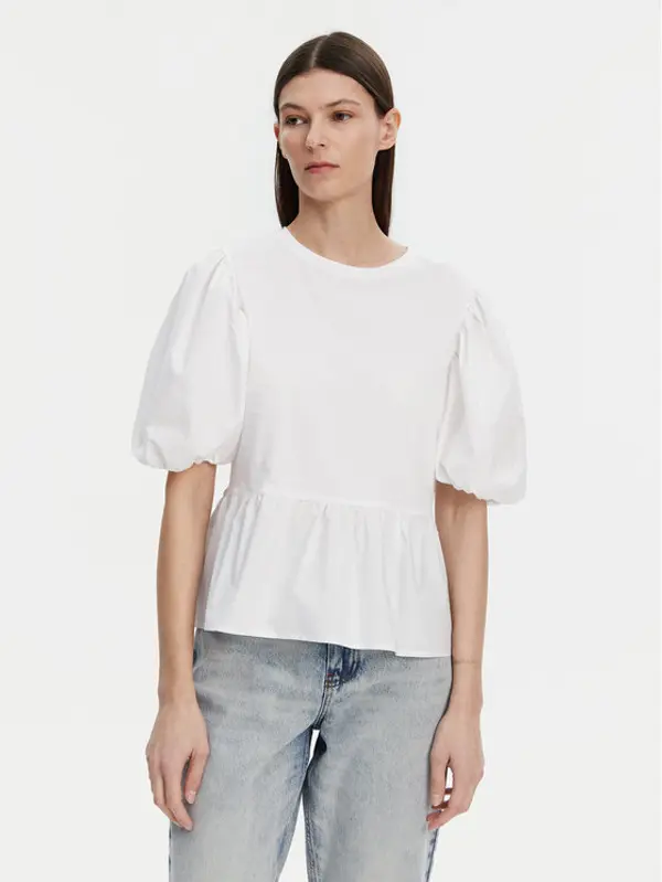 Liu Jo Liu Jo Majica WA5389 J6308 Bijela Relaxed Fit