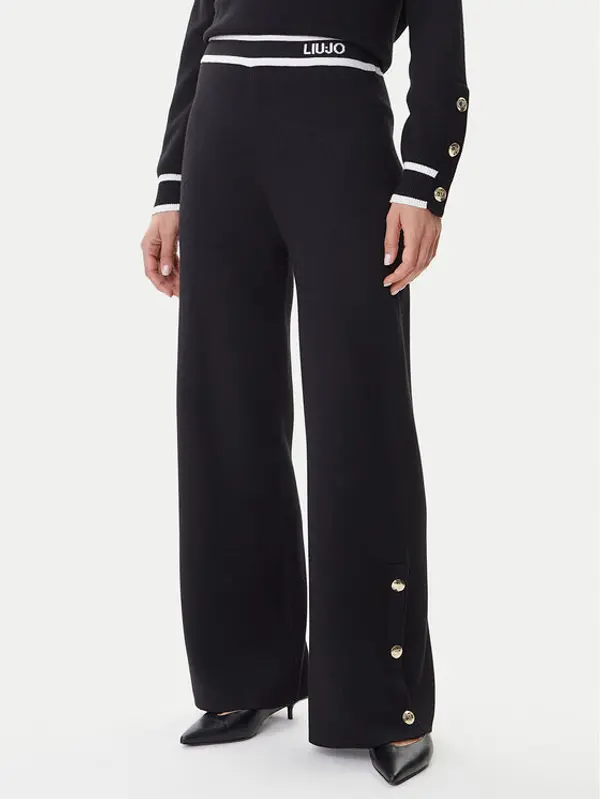 Liu Jo Liu Jo Pletene hlače TF5252 MS59L Crna Regular Fit