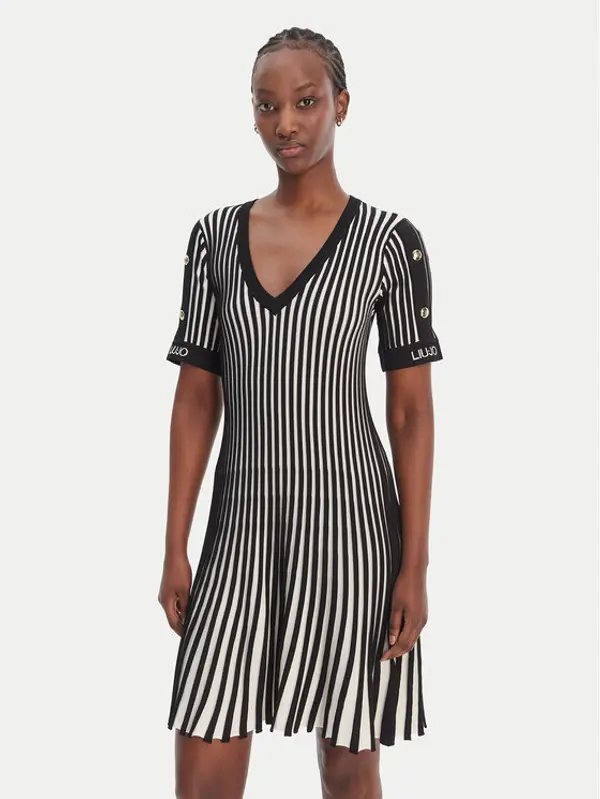 Liu Jo Sport Liu Jo Sport Džemper haljina TA6062 MS55N Crna Regular Fit