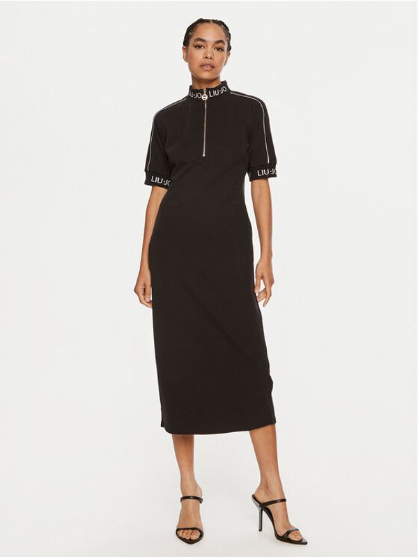Liu Jo Sport Liu Jo Sport Džemper haljina TF4176 J4523 Crna Regular Fit