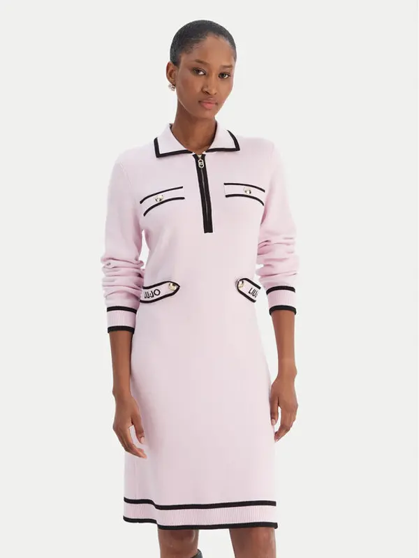 Liu Jo Sport Liu Jo Sport Džemper haljina TF5251 MS59L Ružičasta Regular Fit
