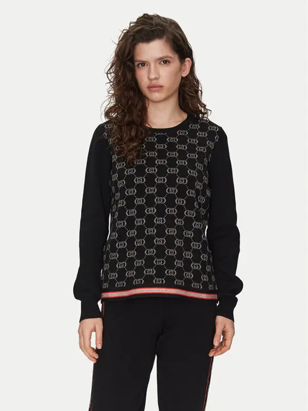 Liu Jo Sport Liu Jo Sport Džemper TF4228 MS63L Crna Regular Fit