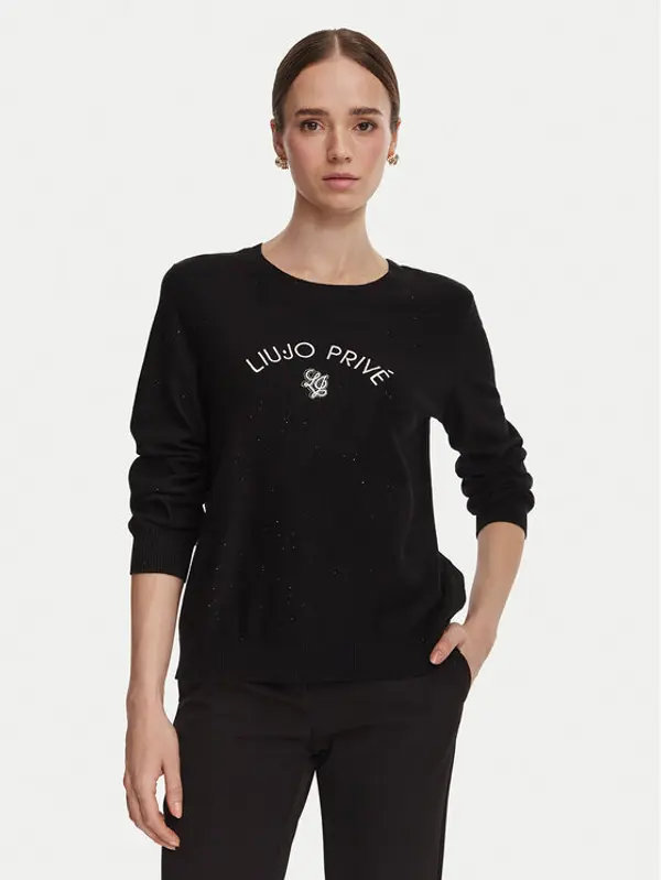 Liu Jo Sport Liu Jo Sport Džemper TF6037 MS049 Crna Regular Fit